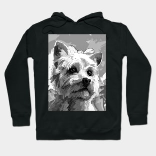 Yorkshire Terrier Mom Black and White Hoodie